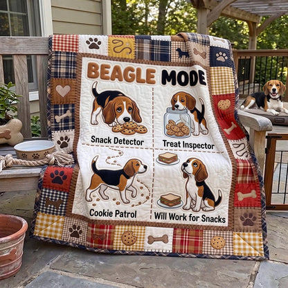 Beagle Mode Quilted Blanket GFTOMA13240