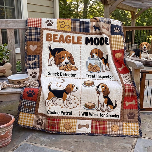 Beagle Mode Quilted Blanket GFTOMA13240