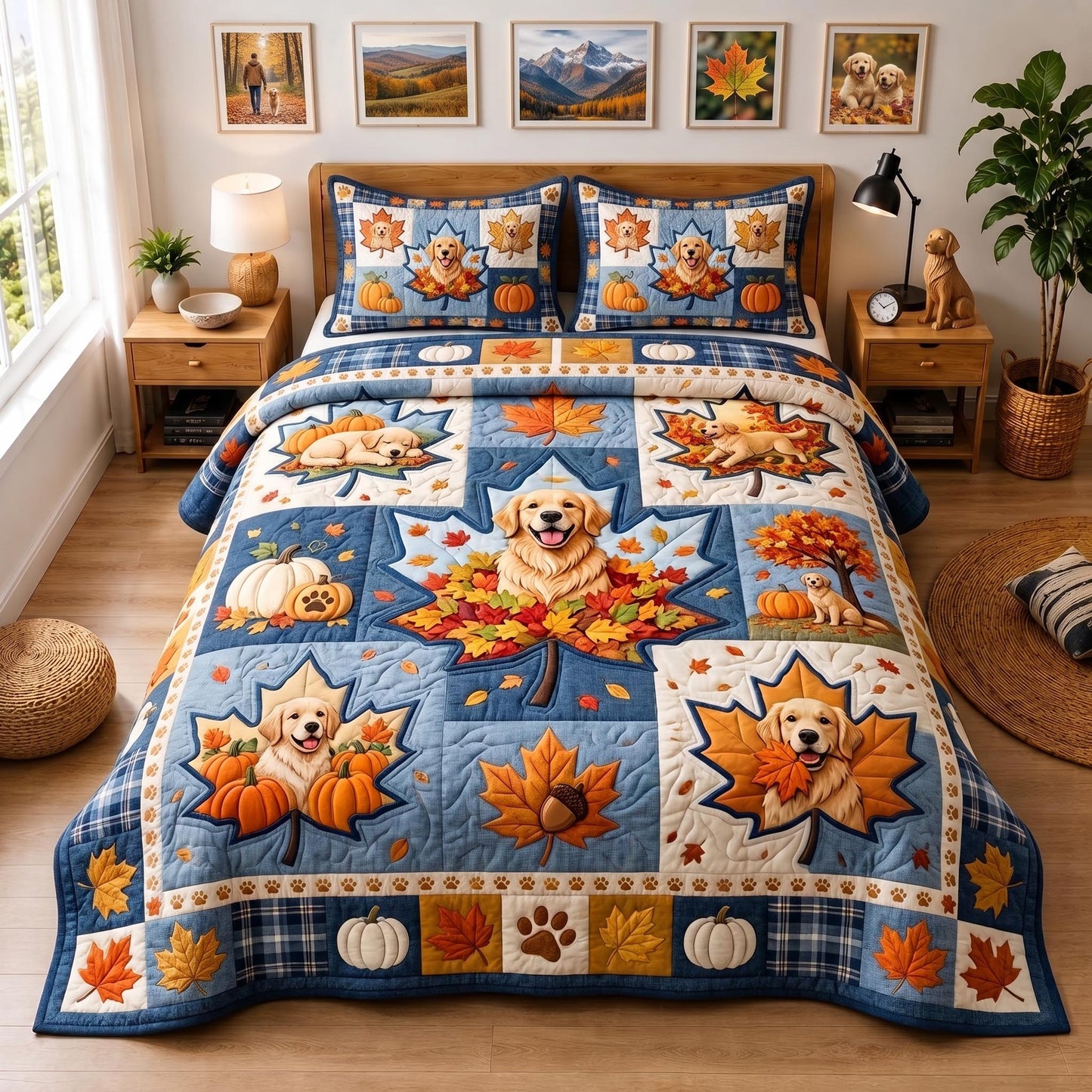 Golden Maple 3-Piece Quilted Bedding Set GFTOMA13272