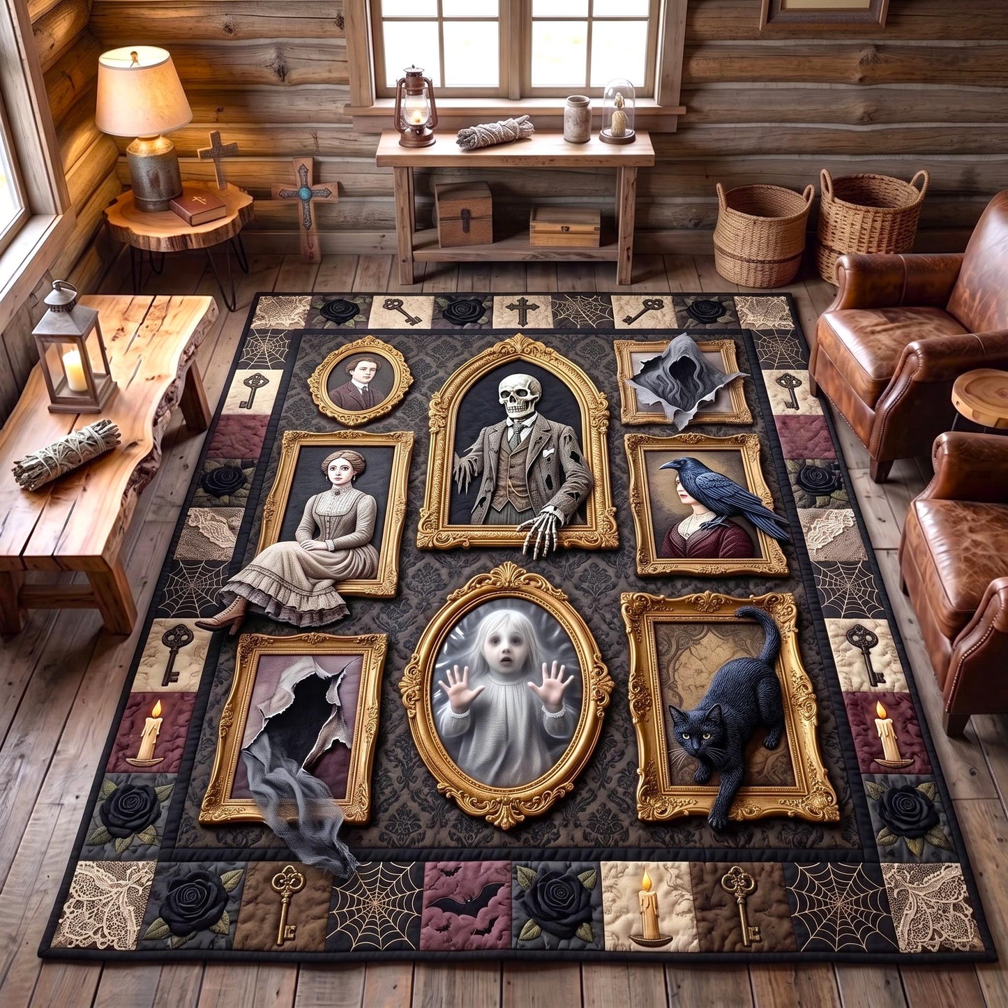 Haunted Portrait Area Rug GFTOMA13274