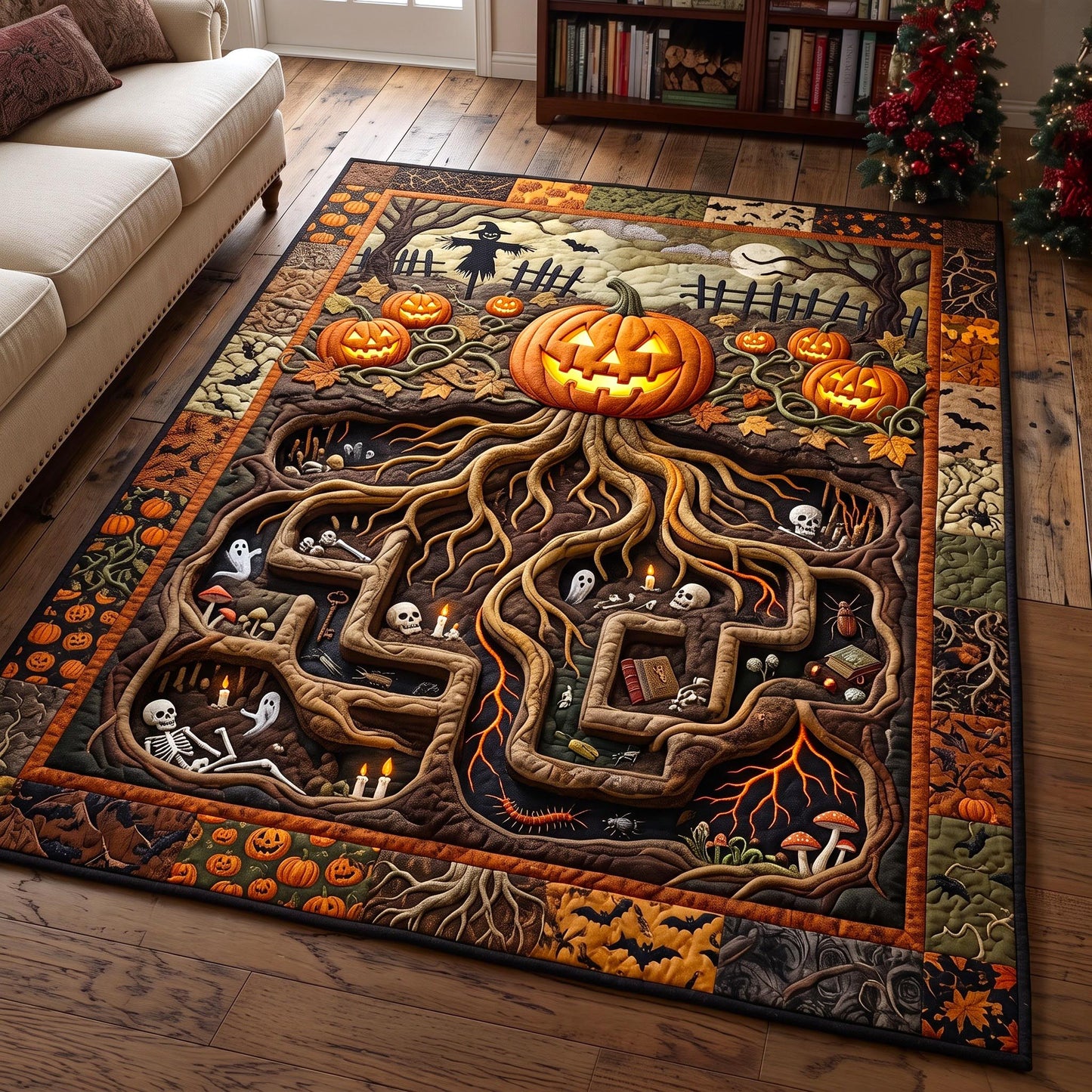 Pumpkin Maze Area Rug GFTOMA13276