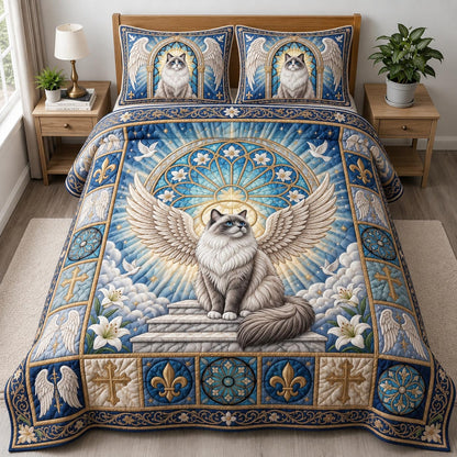Angel Ragdoll 3-Piece Quilted Bedding Set GFTOMA13296