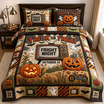 Trick Treat 3-Piece Quilted Bedding Set GFTOMA13299