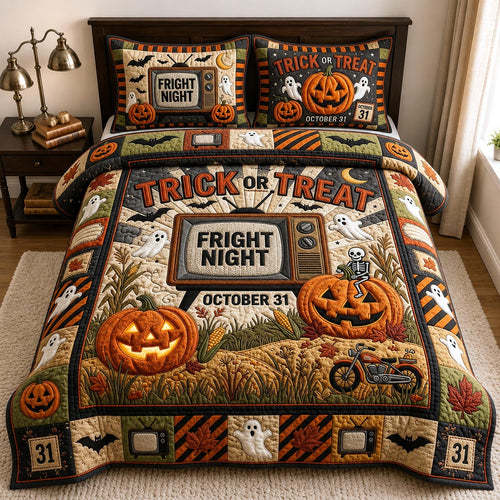 Trick Treat 3-Piece Quilted Bedding Set GFTOMA13299