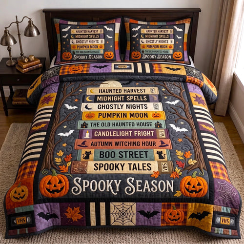 Spooky Season 3-Piece Quilted Bedding Set GFTOMA13300