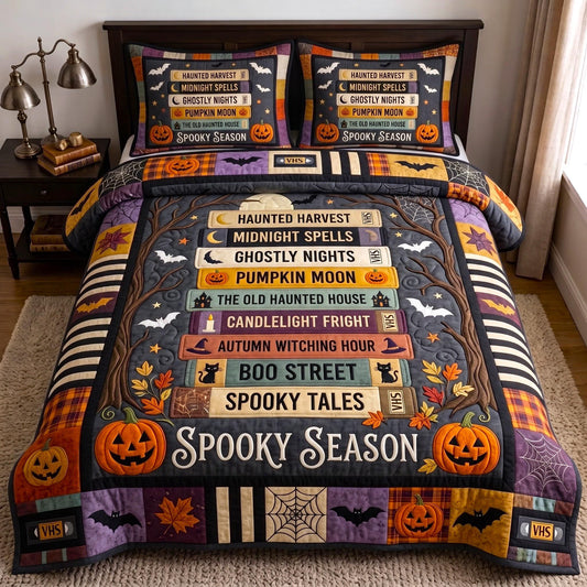 Spooky Season 3-Piece Quilted Bedding Set GFTOMA13300
