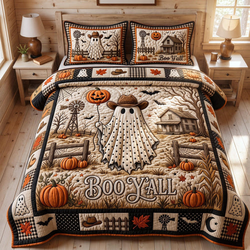 Boo Yall 3-Piece Quilted Bedding Set GFTOMA13302