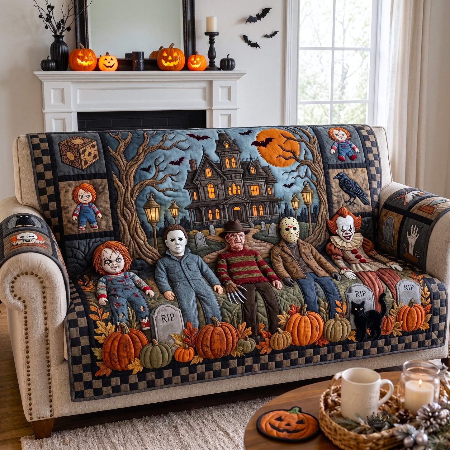 Horror Reunion Quilted Sofa Cover GFTOMA13328