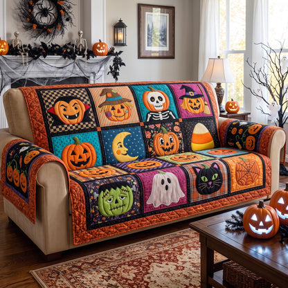 Pumpkin Patch Quilted Sofa Cover GFTOMA13334