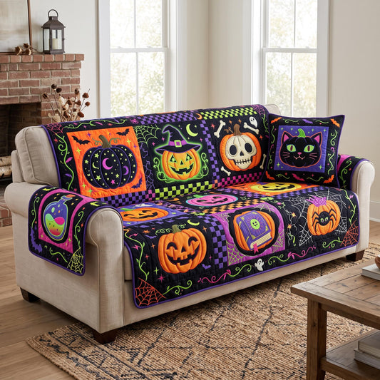 Halloween Patch Quilted Sofa Cover GFTOMA13339