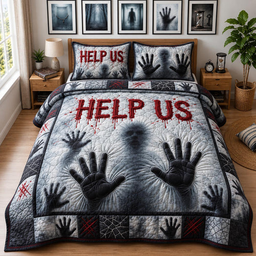 Help Us 3-Piece Quilted Bedding Set GFTOMA13343