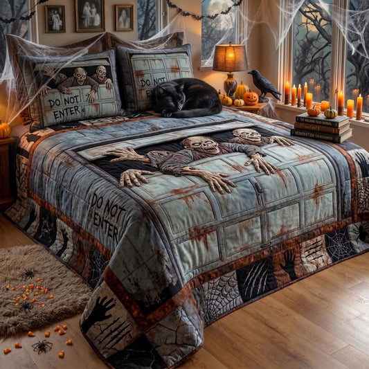 Zombie Escape 3-Piece Quilted Bedding Set GFTOMA13345