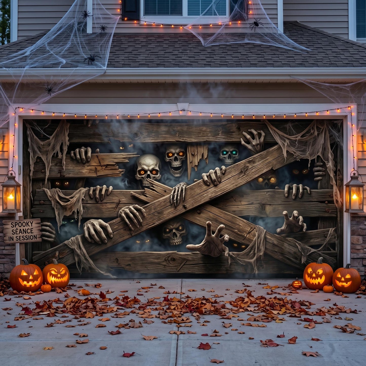 Boarded Horror Garage Door Banner GFTOMA13355