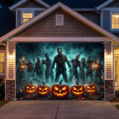 Zombie Arrival Garage Door Banner GFTOMA13357