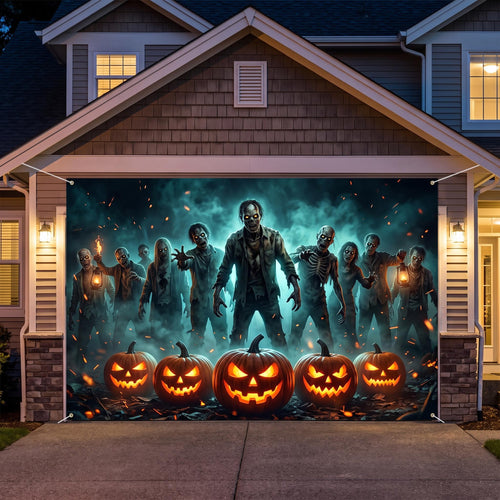 Zombie Arrival Garage Door Banner GFTOMA13357