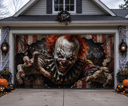 Evil Clown Garage Door Banner GFTOMA13405