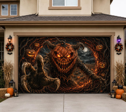 Pumpkin Demon Garage Door Banner GFTOMA13408