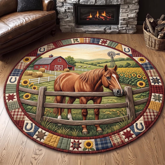Sunflower Ranch Quilted Round Mat GFTOMA13425