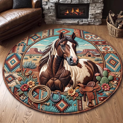 Desert Spirit Horse Quilted Round Mat GFTOMA13427