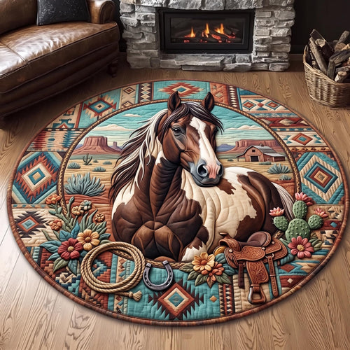 Desert Spirit Horse Quilted Round Mat GFTOMA13427