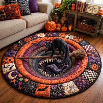 Monster Maw Cat Quilted Round Mat GFTOMA13433