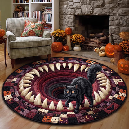 Monster Maw Cat Quilted Round Mat GFTOMA13434