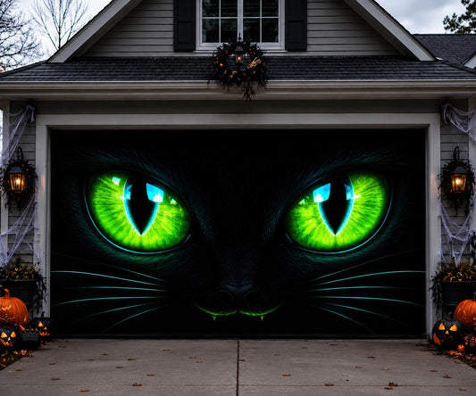 Neon Cat Eye Garage Door Banner GFTOMA13436