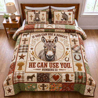 He Can Use You 3-Piece Quilted Bedding Set GFTOMA13454