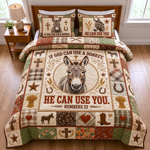 He Can Use You 3-Piece Quilted Bedding Set GFTOMA13454