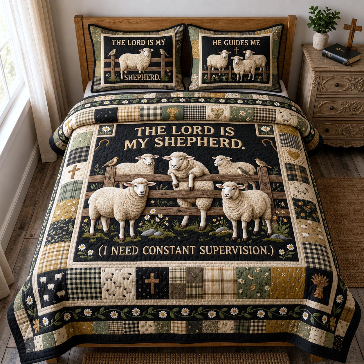 My Shepherd 3-Piece Quilted Bedding Set GFTOMA13455