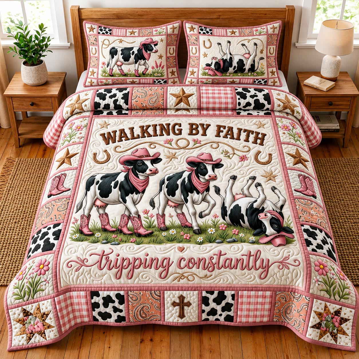 Faith Journey 3-Piece Quilted Bedding Set GFTOMA13456