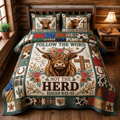 Follow The Word 3-Piece Quilted Bedding Set GFTOMA13458