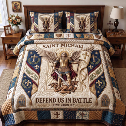 Defend In Battle 3-Piece Quilted Bedding Set GFTOMA13460