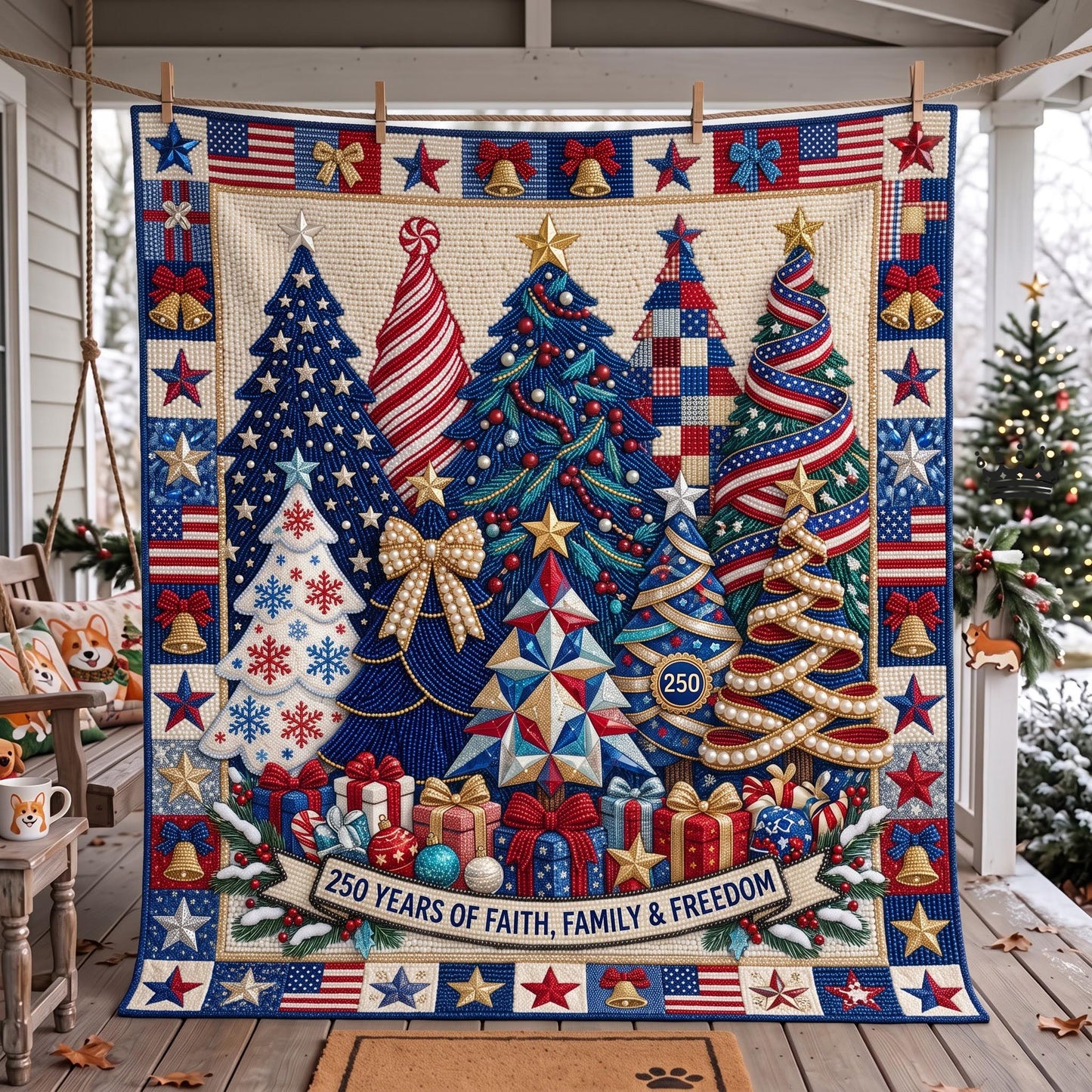 Liberty Trees Quilted Blanket GFTOMA13513