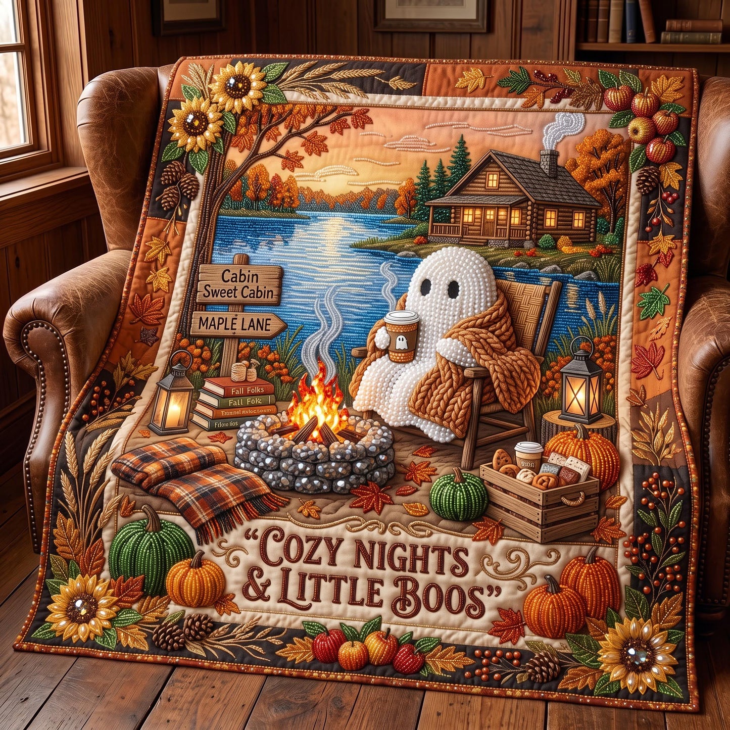 Cozy Ghost Quilted Blanket GFTOMA13523