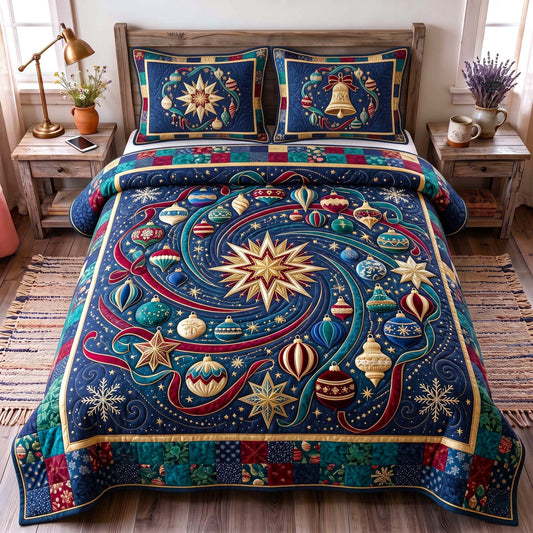 Celestial Christmas 3-Piece Quilted Bedding Set GFTOMA13549