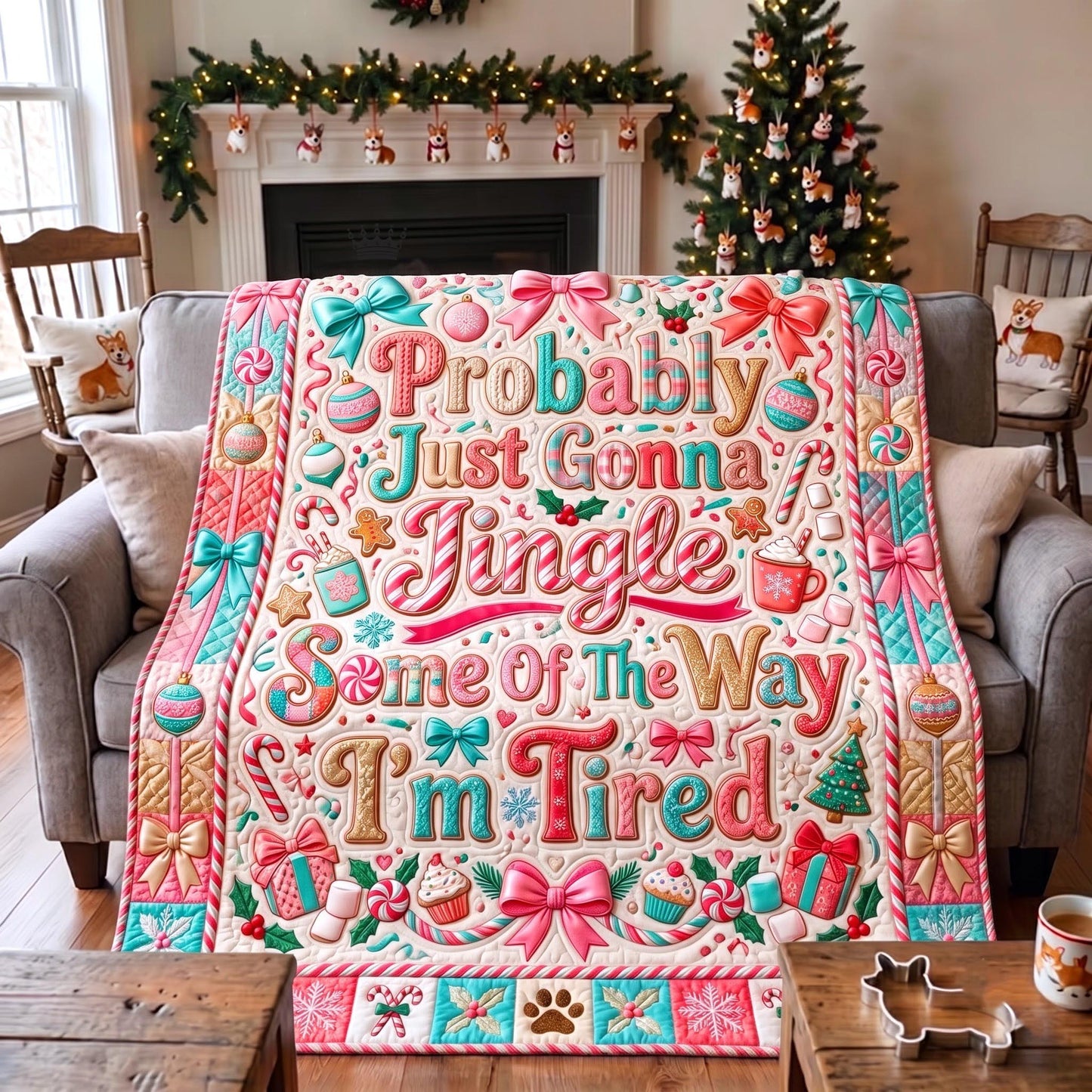 Jingle Mood Quilted Blanket GFTOMA13558