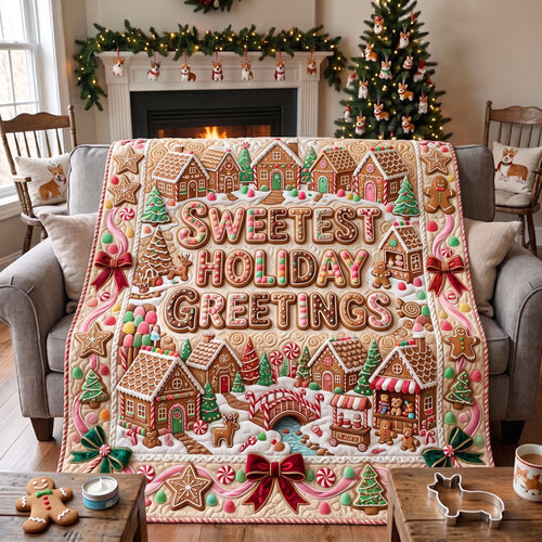Holiday Greetings Quilted Blanket GFTOMA13561