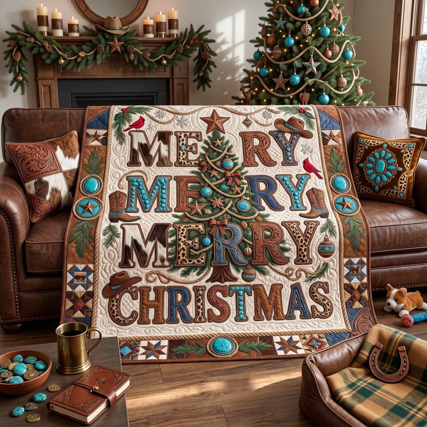 Merry Christmas Quilted Blanket GFTOMA13562