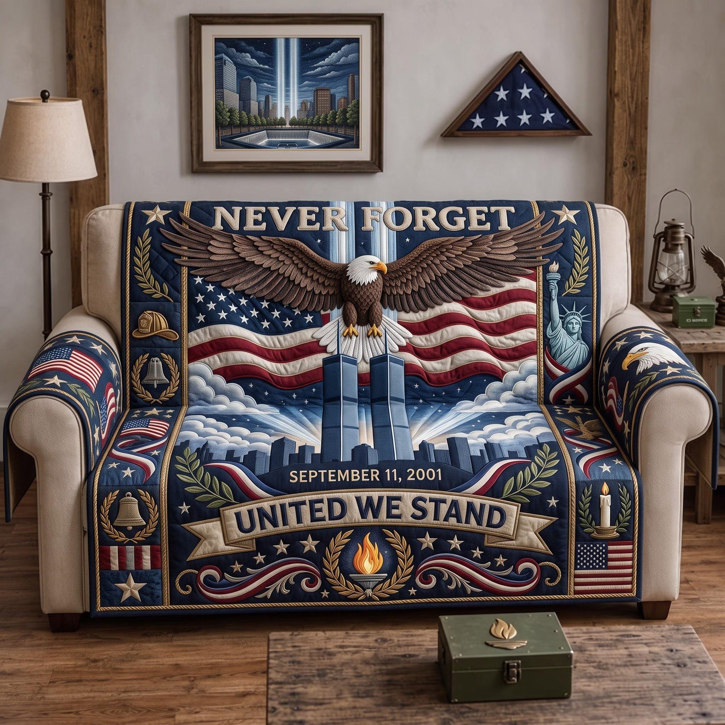 United Stand Quilted Sofa Cover GFTOMA13649