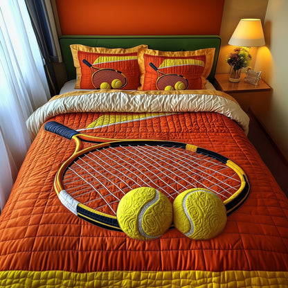 Tennis Time 3-Piece Quilted Bedding Set GFTOMA1364