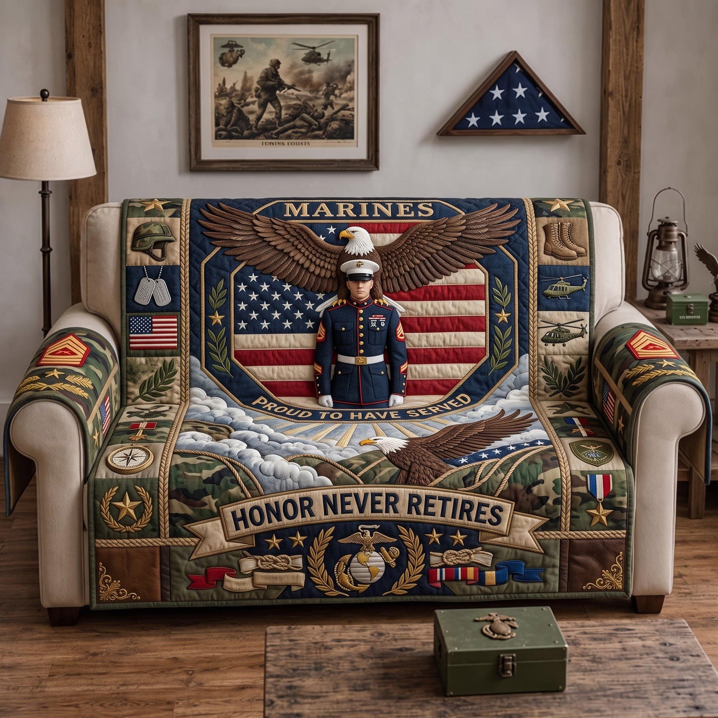 Marine Valor Quilted Sofa Cover GFTOMA13651