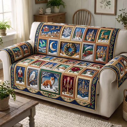 Holiday Patchwork Quilted Sofa Cover GFTOMA13652