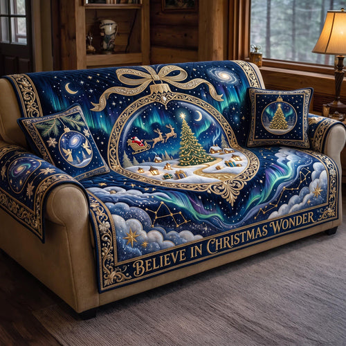 Christmas Wonder Quilted Sofa Cover GFTOMA13654