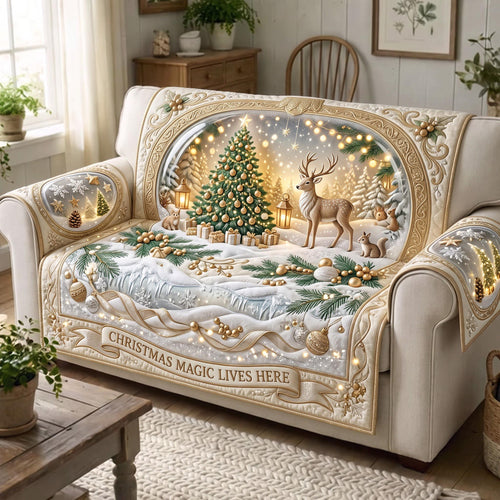 Winter Glow Quilted Sofa Cover GFTOMA13655