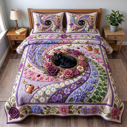 Raven Bloom 3-Piece Quilted Bedding Set GFTOMA13701