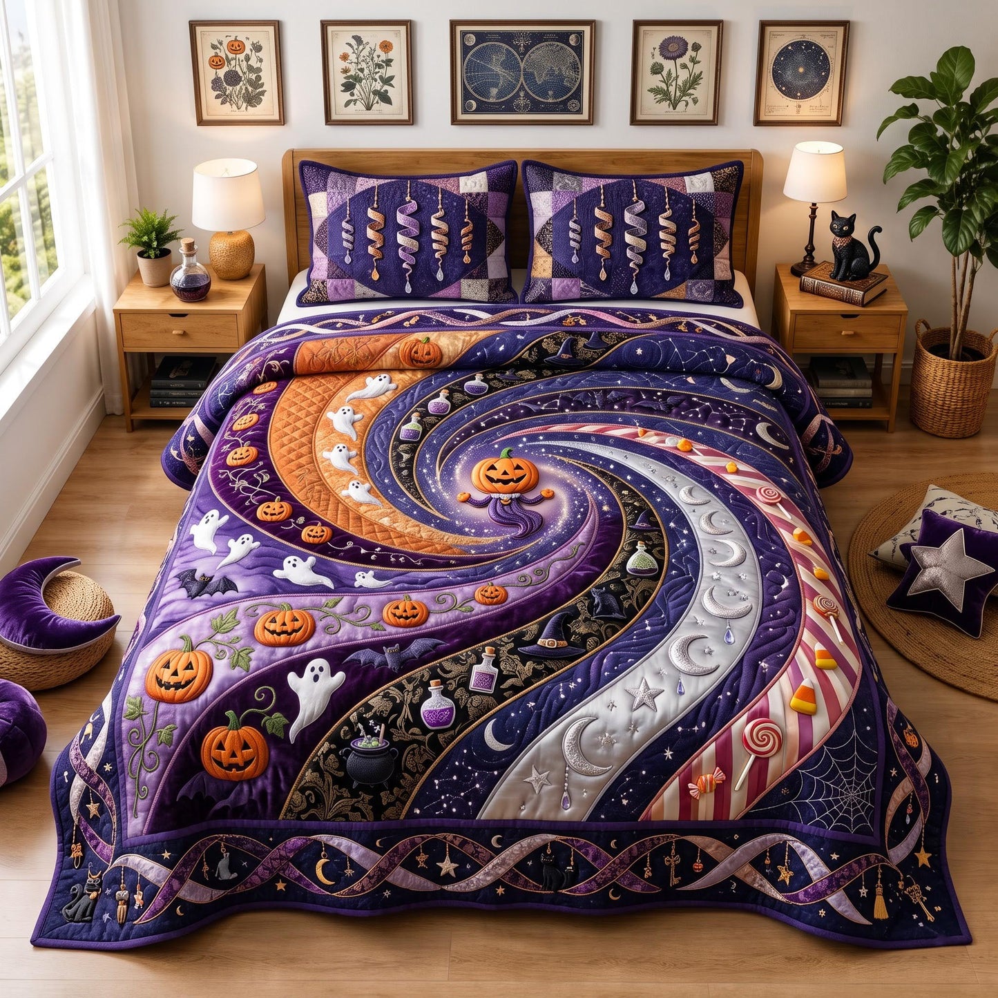 Mystic Spiral 3-Piece Quilted Bedding Set GFTOMA13704