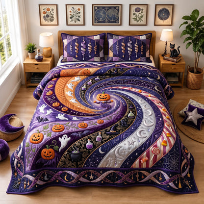 Mystic Spiral 3-Piece Quilted Bedding Set GFTOMA13704