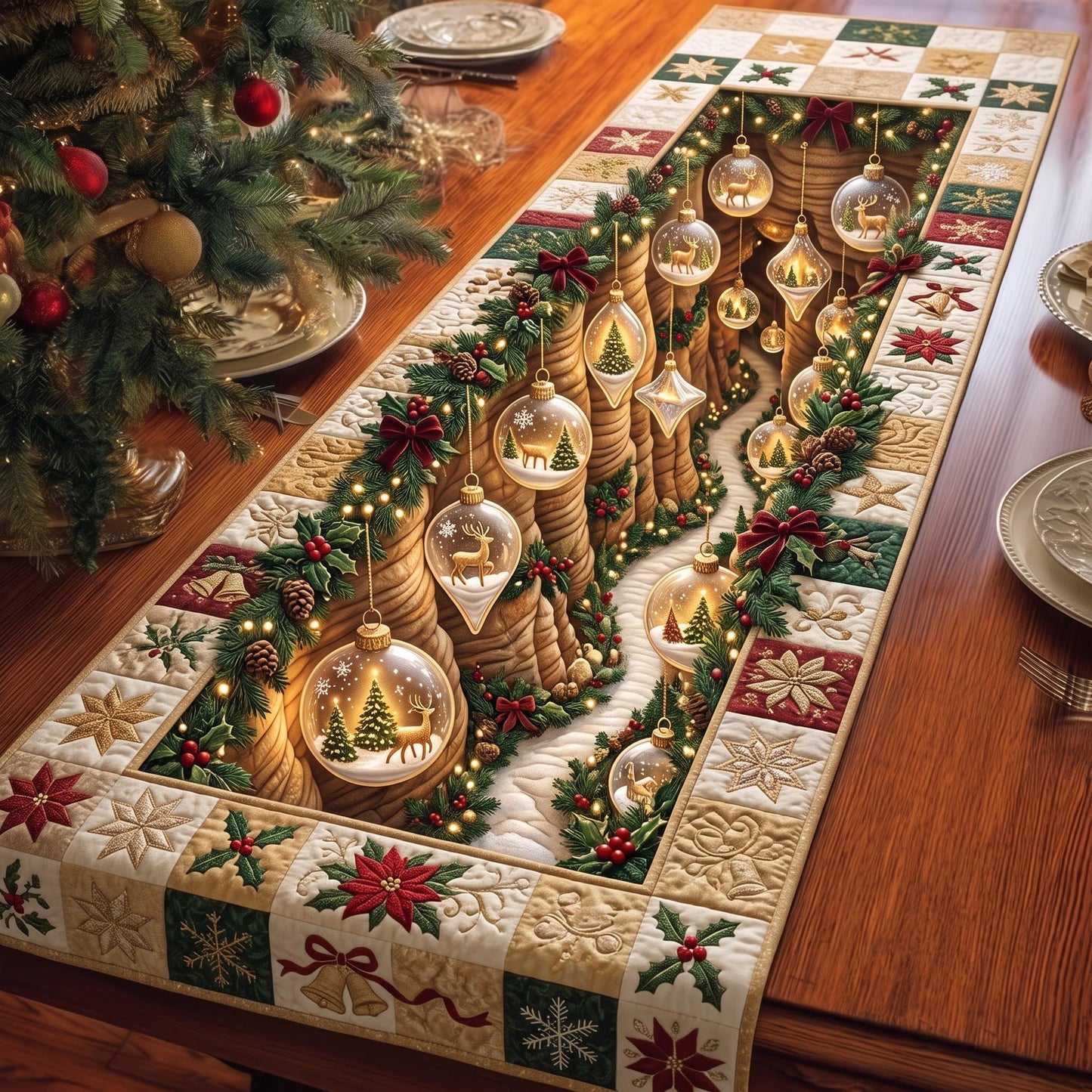 Candle Hollow Quilted Table Runner GFTOMA13707