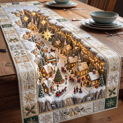 Winter Village Quilted Table Runner GFTOMA13709